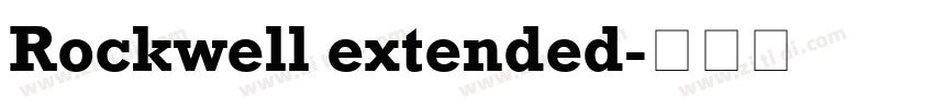 Rockwell extended字体转换